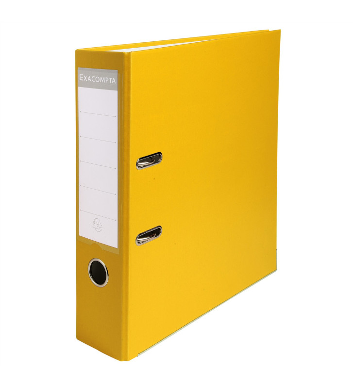 Classeur à levier polypropylène dos de 75mm - Jaune