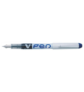 Stylo plume Jetable V-Pen Effacable Bleu