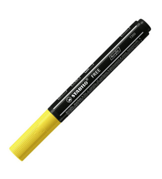 Marqueur pointe moyenne FREE acrylic T300 jaune