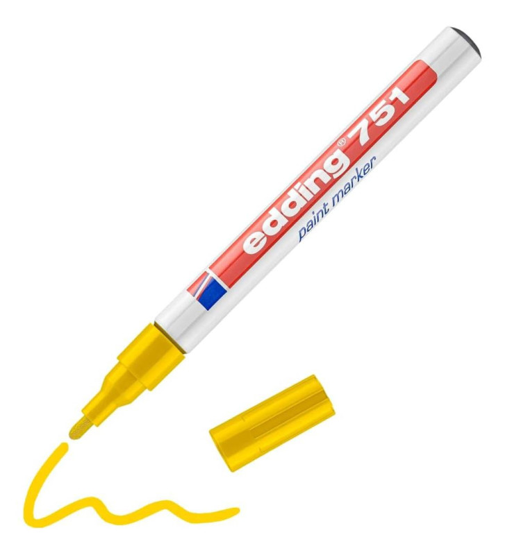 Marqueur Peinture 751 Jaune Pointe Ronde 1-2 mm