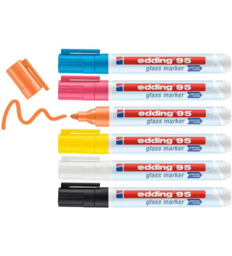 Marqueur pour verre 95 Etui de 6 Assorti 1,5-3 mm