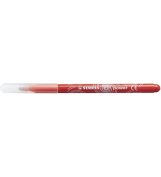 Lot de 12 feutres de coloriage power Rouge, recharge coffret STABILO Schoolpack