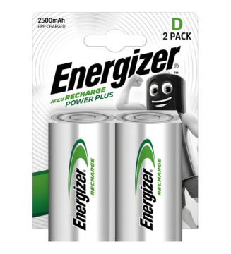 Blister de 2 Accus Piles rechargeables HR20 Power Plus D 2500mah