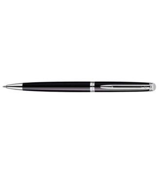 Stylo-bille à mécanisme tournant Hémisphère Laqué Noir Attribut Argent