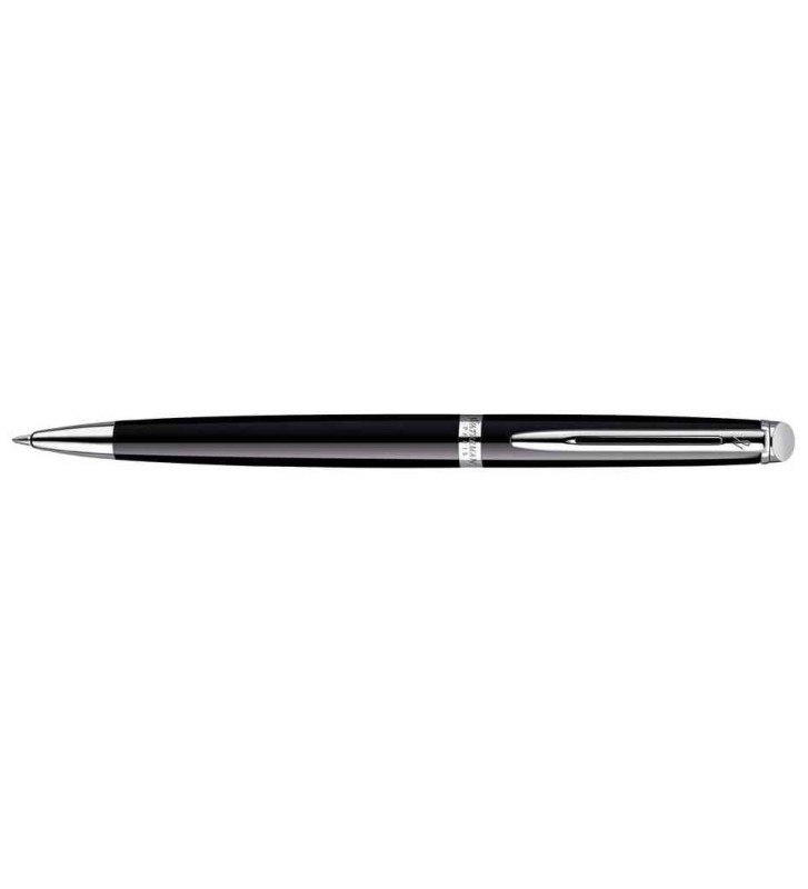 Stylo-bille à mécanisme tournant Hémisphère Laqué Noir Attribut Argent