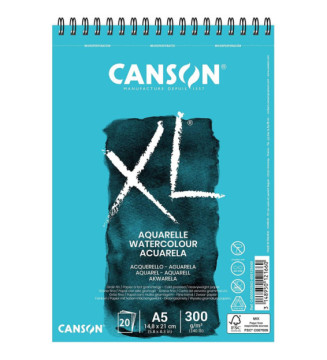 Bloc 20 Feuilles Papier Aquarelle XL A5 300g Blanc