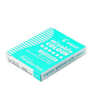 Boite de 6 cartouches d'encre pour stylo Parallel Pen Turquoise