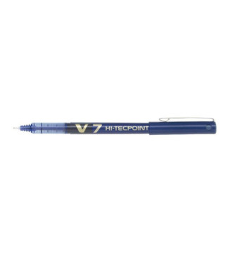 Stylo roller Hi-Tecpoint V7 Encre liquide Pointe moyenne Bleu