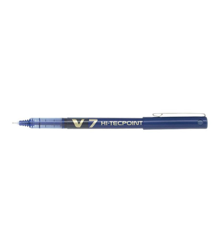 Stylo roller Hi-Tecpoint V7 Encre liquide Pointe moyenne Bleu