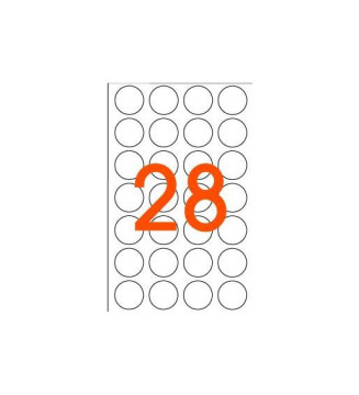 Sachet de 196 Pastilles de signalisation rondes Gommettes 15 mm Blanc