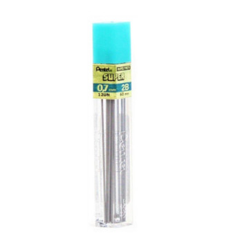 Etui de 12 mines HI-POLYMER SUPER 0,7 mm 2B
