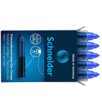 Cartouche roller One Change bleue Boîte 5 pièces