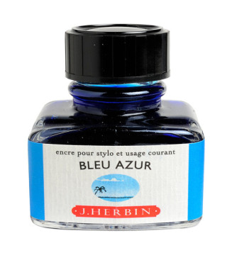 Encre traditionnelle à stylo en flacon D 30ml Bleu azur
