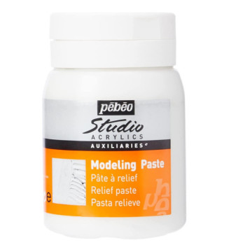 Pot 500ml Auxiliaire Acrylique Studio Modeling Paste Blanc