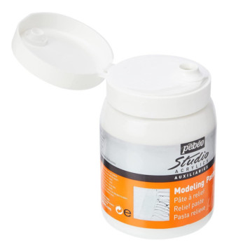 Pot 500ml Auxiliaire Acrylique Studio Modeling Paste Blanc