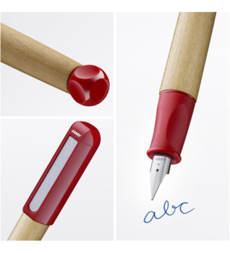 Stylo à plume abc red en Bois d'érable Plume: A