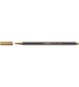 Stylo feutre Pen 68 metallic pointe moyenne or