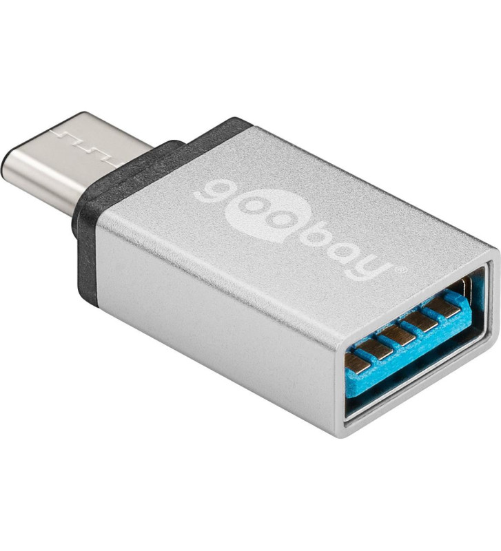 Adaptateur OTG USB-C Mâle – USB-A Femelle Argent