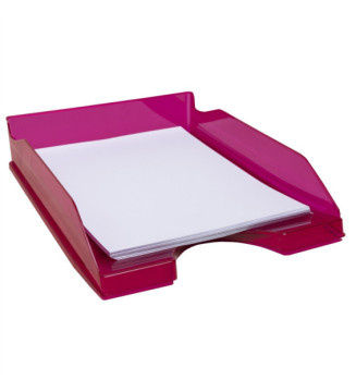 Corbeille à courrier Ecotray Linicolor - Framboise