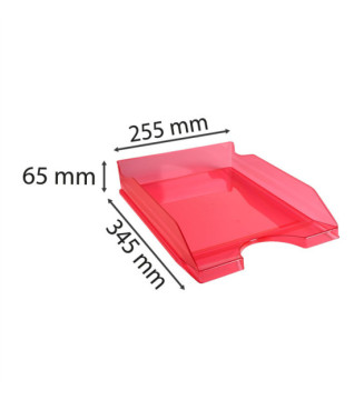 Corbeille à courrier Ecotray Linicolor - Framboise