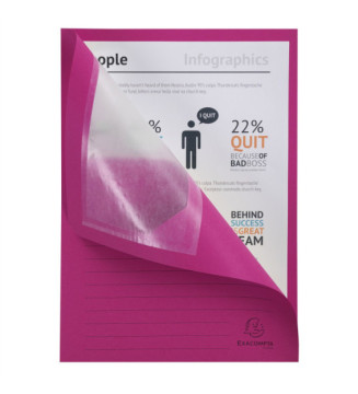 Paquet de 100 chemises à fenetre Forever - 22x31cm - Fuchsia