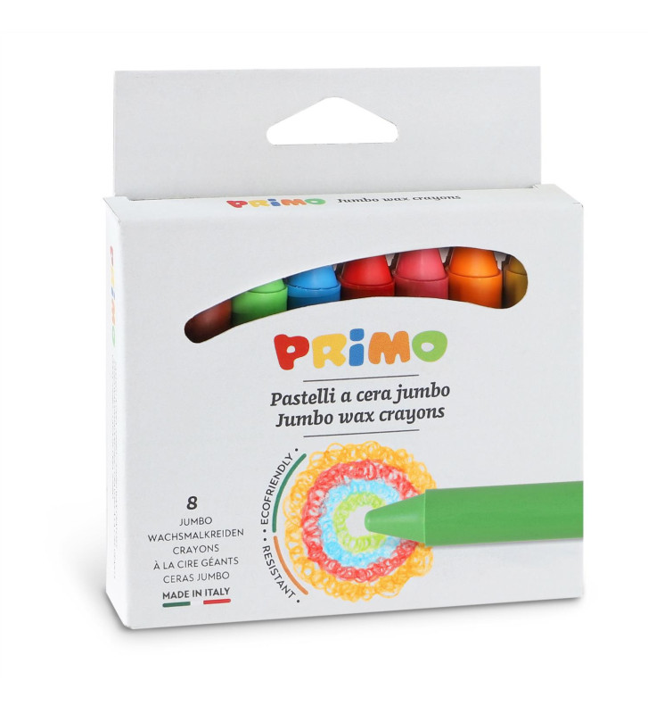 Etui de 8 Crayons à la Cire Jumbo Ø 13 x  85 mm 8 Couleurs