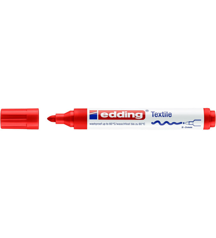 Marqueur pour Textiles 4500 Rouge Pointe Ronde 2-3 mm