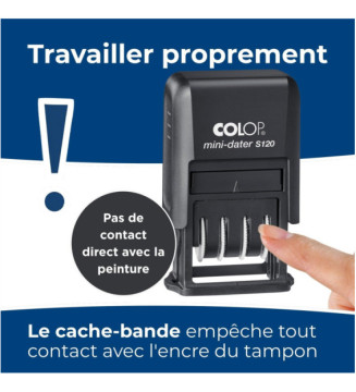 Mini dateur S120 mois en lettres, Hauteur de caractère 4mm