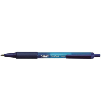 Stylo à bille rétractable Soft Feel Clic grip, bleu