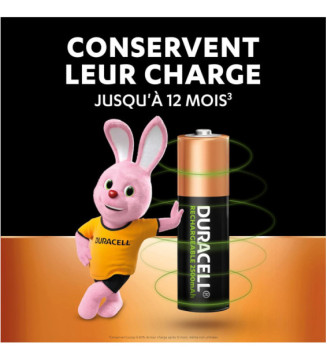 Blister de 4 batterie rechargeable NiMH HR6 AA 2500 mAh