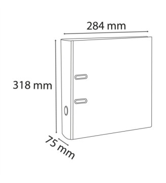 Classeur à levier polypropylène dos de 75mm - Orange