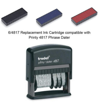 Cassette encreur de rechange pour tampon 6/4817A Noir