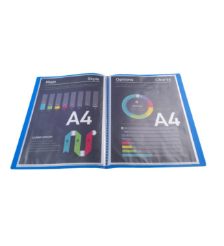 Protège-documents en polypropylène souple OPAK 20 vues - A4 - Bleu clair