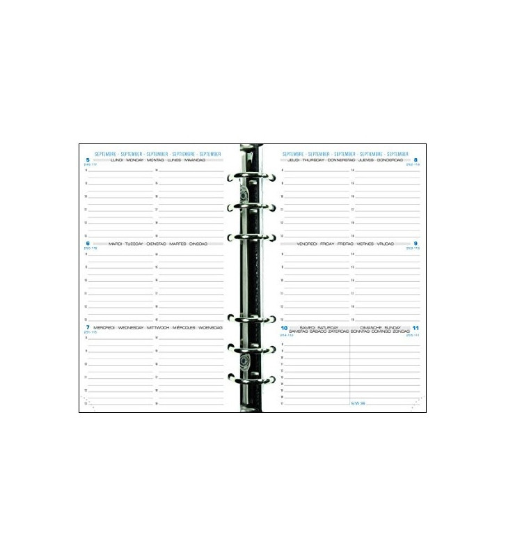 Recharge Exatime 17 Sept / Déc - Agenda Semainier horizontal
