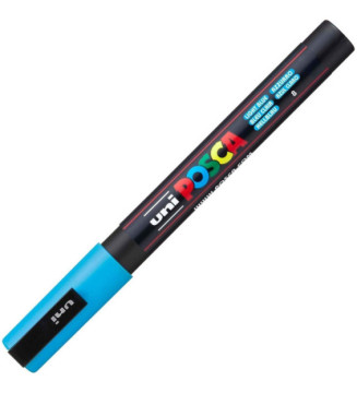 Marqueur pointe conique fine pc3m 0,9 - 1,3mm bleu clair