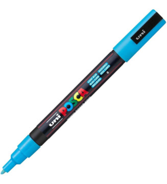 Marqueur pointe conique fine pc3m 0,9 - 1,3mm bleu clair