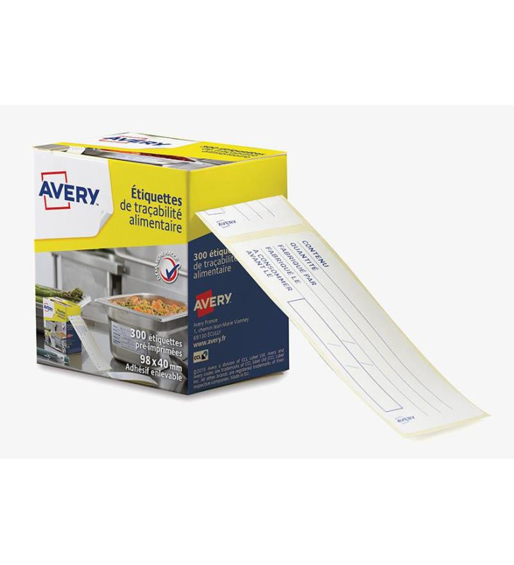Boite de 300 étiquettes traçabilité ETIHACCP 98 x 40 mm