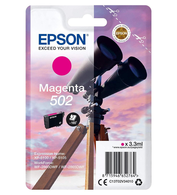 Cartouche Jet d'encre Originale 502 T02V340 3,3 ml Magenta