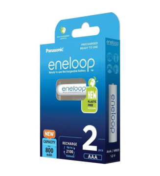 Eneloop Pack 2 Piles rechargeables Micro AAA 800mAh Ni-MH