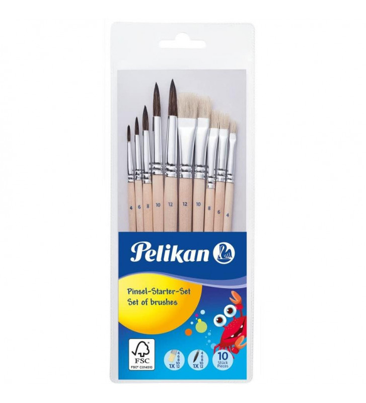 Lot De 3 Pinceaux écoliers Ulmann - N°4, 10 Et 16, Pour Peinture, Dessin, Activités Manuelles