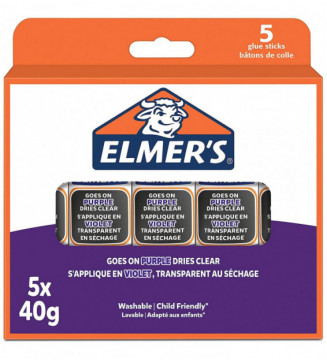 Elmer's colle pailletée, violette, lavable et adaptée aux enfants, 177 ml -  Parfaite pour fabriquer du slime