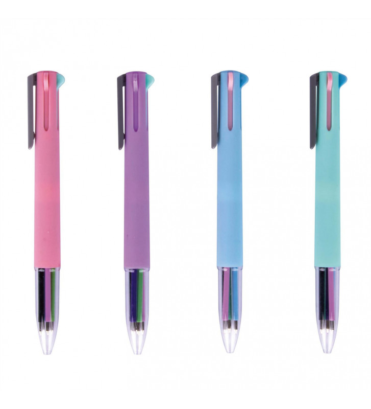 APLI Un stylo Multi Bille couleur pastel aléatoire - Tout Le Scolaire