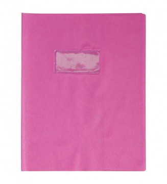 Protège-cahier opaque rouge en PVC – Format 21x29,7 cm – Épaisseur  19/100ème – Grain cuir - Bonne affaire